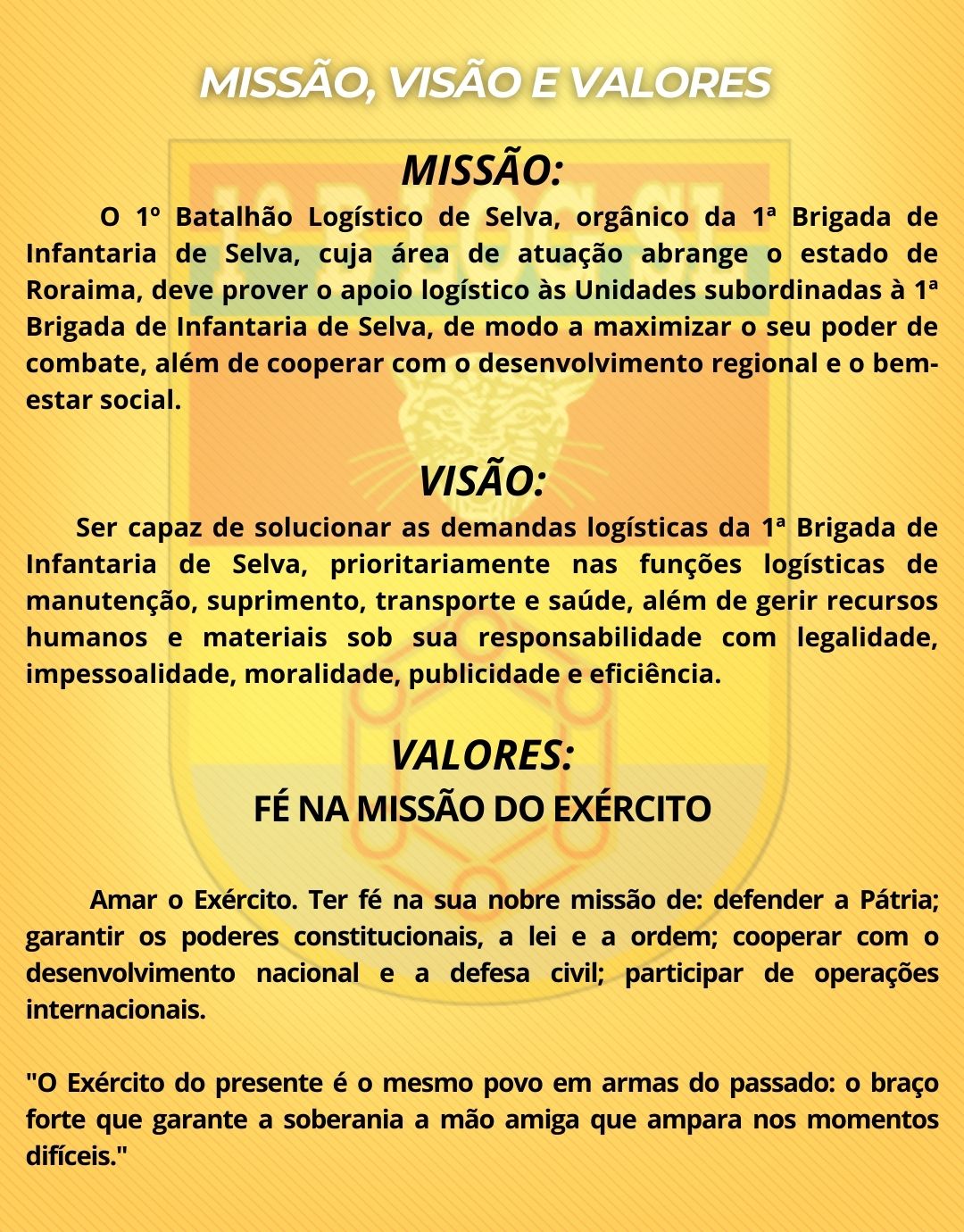 MISSÃO VISÃO E VALORES